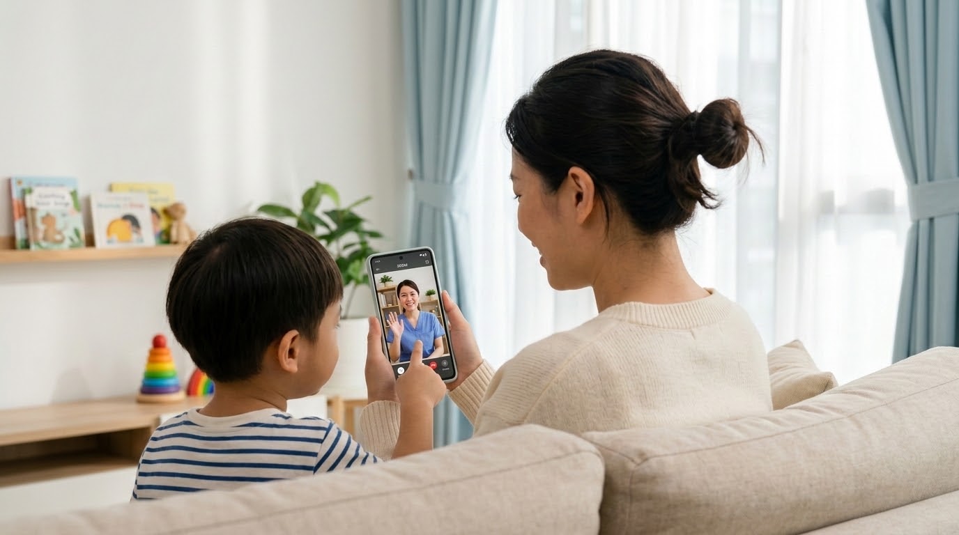 Tele consultation with a child development therapist